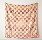 Red Orange Gradient GG Monogram Flannel Fleece Blanket – Wall Hanging Decor Gucci throw blanket IMG_2563